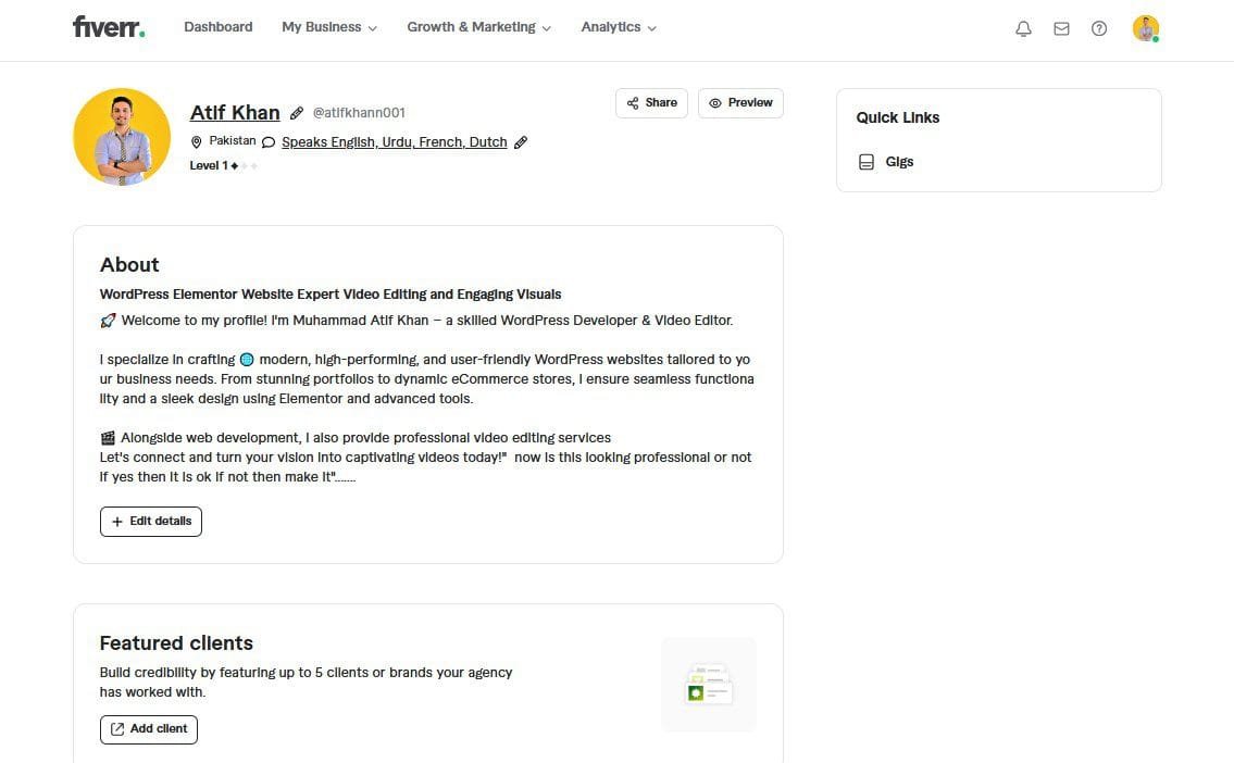 "My Fiverr Profile Link"